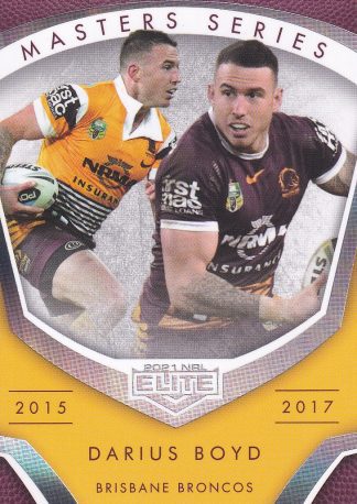2021 NRL Elite Masters Series - MS04 Darius Boyd Brisbane Broncos