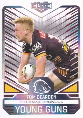 2021 NRL Elite Young Guns - YG01 Tom Dearden Brisbane Broncos