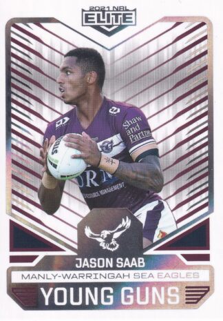 2021 NRL Elite Young Guns - YG11 Jason Saab Manly Sea Eagles