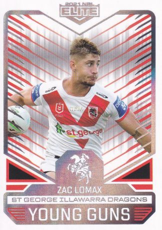 2021 NRL Elite Young Guns - YG26 Zac Lomax St George Dragons