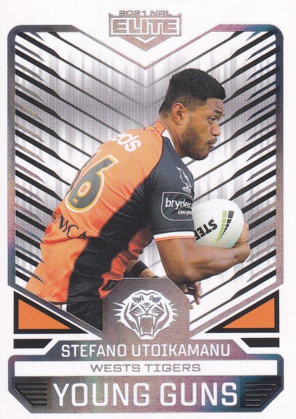 2021 NRL Elite Young Guns - YG32 Stefano Utoikamanu Wests Tigers