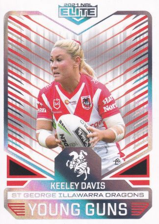 2021 NRL Elite Young Guns - YG34 Keeley Davis St George Dragons
