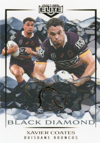 2021 NRL Elite Black Diamond Mojo - MBD003 Xavier Coates Brisbane Broncos
