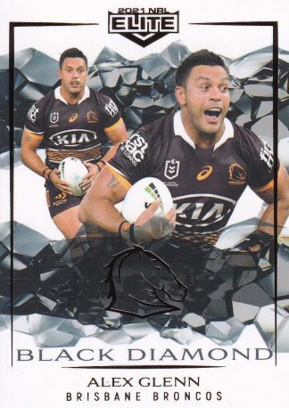 2021 NRL Elite Black Diamond Mojo - MBD006 Alex Glenn Brisbane Broncos