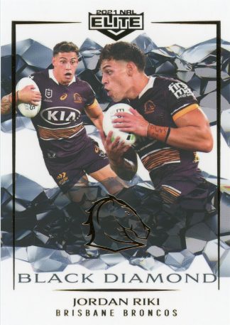 2021 NRL Elite Black Diamond Mojo - MBD009 Jordan Riki Brisbane Broncos