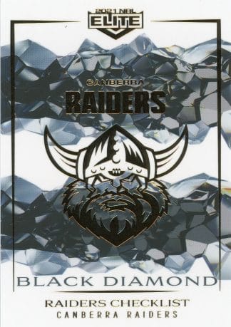 2021 NRL Elite Black Diamond Mojo - MBD010 Canberra Raiders Checklist