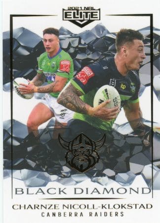 2021 NRL Elite Black Diamond Mojo - MBD012 Charnze Nicoll-Klokstad Canberra Raiders