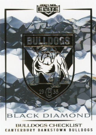 2021 NRL Elite Black Diamond Mojo - MBD019 Canterbury Bulldogs Checklist
