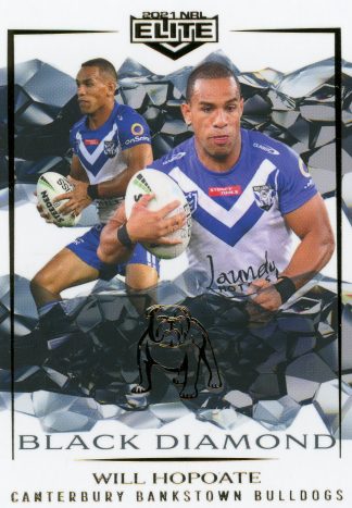 2021 NRL Elite Black Diamond Mojo - MBD023 Will Hopoate Canterbury Bulldogs