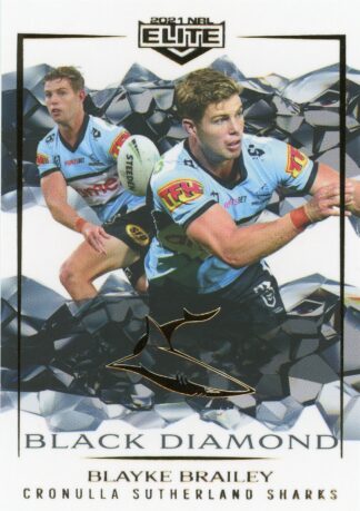 2021 NRL Elite Black Diamond Mojo - MBD029 Blayke Brailey Cronulla Sharks