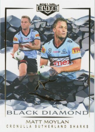 2021 NRL Elite Black Diamond Mojo - MBD033 Matt Moylan Cronulla Sharks