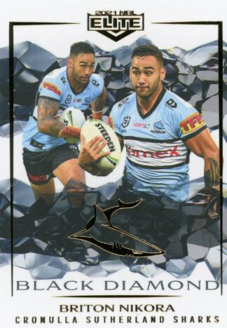2021 NRL Elite Black Diamond Mojo - MBD034 Briton Nikora Cronulla Sharks