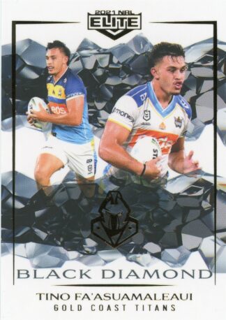 2021 NRL Elite Black Diamond Mojo - MBD039 Tino Fa'asuamaleaui Gold Coast Titans