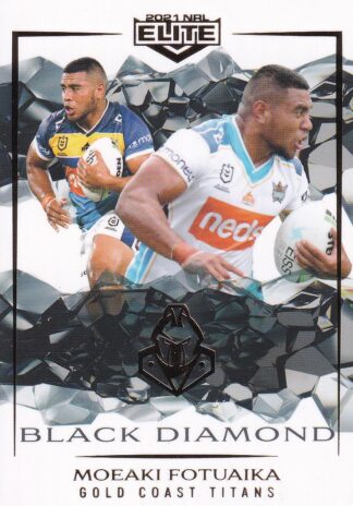 2021 NRL Elite Black Diamond Mojo - MBD042 Moeaki Fotuaika Gold Coast Titans