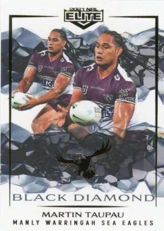 2021 NRL Elite Black Diamond Mojo - MBD053 Martin Taupau Manly Warringah Sea Eagles