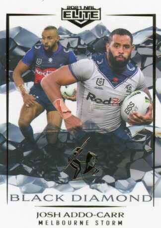 2021 NRL Elite Black Diamond Mojo - MBD056 Josh Addo-Carr Melbourne Storm