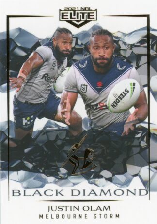 2021 NRL Elite Black Diamond Mojo - MBD061 Justin Olam Melbourne Storm