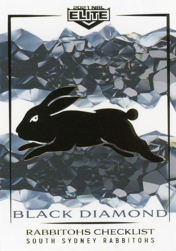2021 NRL Elite Black Diamond Mojo - MBD100 South Sydney Rabbitohs Checklist