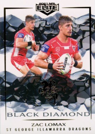 2021 NRL Elite Black Diamond Mojo - MBD114 Zac Lomax St George Illawarra Dragons