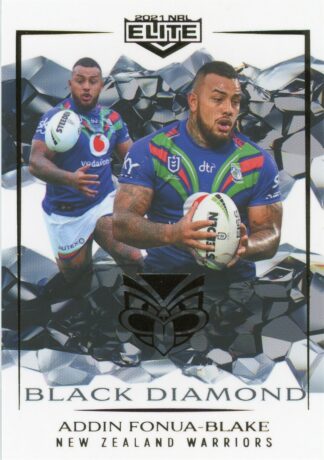 2021 NRL Elite Black Diamond Mojo - MBD128 Addin Fonua-Blake Warriors