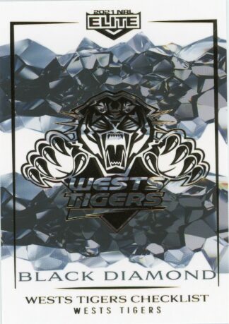 2021 NRL Elite Black Diamond Mojo - MBD136 Wests Tigers Checklist