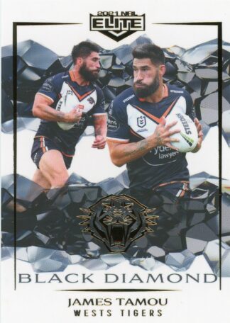 2021 NRL Elite Black Diamond Mojo - MBD144 James Tamou Wests Tigers
