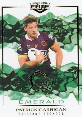 2021 NRL Elite Emerald Mojo - ME002 Patrick Carrigan Brisbane Broncos