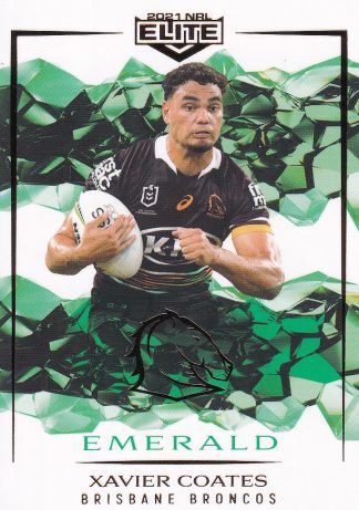 2021 NRL Elite Emerald Mojo - ME003 Xavier Coates Brisbane Broncos