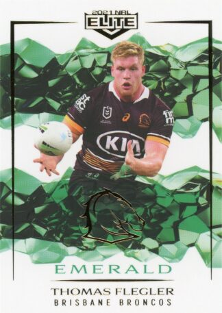 2021 NRL Elite Emerald Mojo - ME005 Thomas Flegler Brisbane Broncos