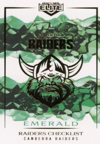 2021 NRL Elite Emerald Mojo - ME010 Canberra Raiders Checklist
