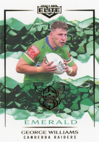 2021 NRL Elite Emerald Mojo - ME017 George Williams Canberra Raiders
