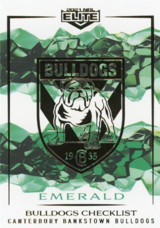 2021 NRL Elite Emerald Mojo - ME019 Canterbury Bulldogs Checklist