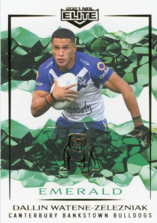 2021 NRL Elite Emerald Mojo - ME027 Dallin Watene-Zelezniak Canterbury Bulldogs