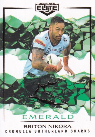 2021 NRL Elite Emerald Mojo - ME034 Briton Nikora Cronulla Sharks