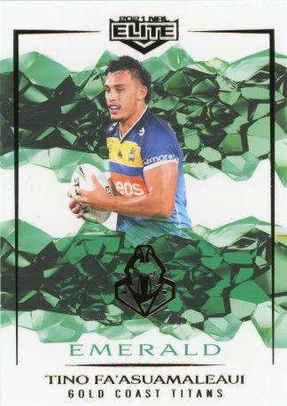 2021 NRL Elite Emerald Mojo - ME039 Tino Fa'asuamaleaui Gold Coast Titans