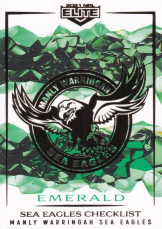 2021 NRL Elite Emerald Mojo - ME046 Manly Warringah Sea Eagles Checklist