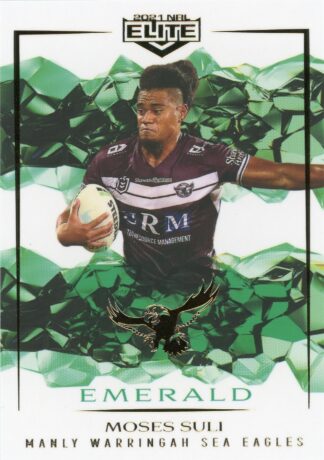 2021 NRL Elite Emerald Mojo - ME052 Moses Suli Manly Warringah Sea Eagles