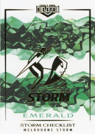 2021 NRL Elite Emerald Mojo - ME055 Melbourne Storm Checklist