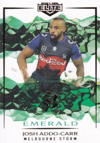 2021 NRL Elite Emerald Mojo - ME056 Josh Addo-Carr Melbourne Storm