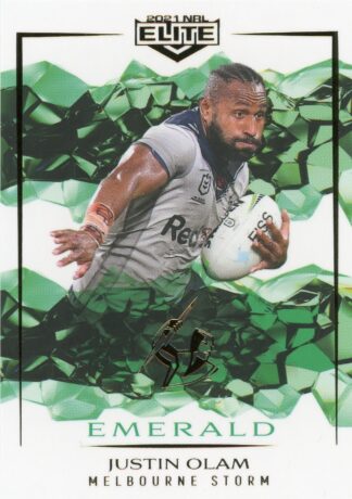 2021 NRL Elite Emerald Mojo - ME061 Justin Olam Melbourne Storm