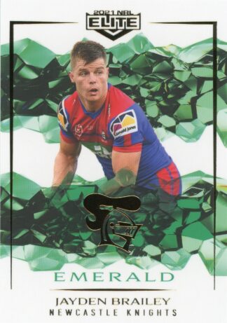 2021 NRL Elite Emerald Mojo - ME066 Jayden Brailey Newcastle Knights