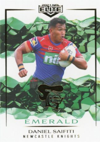 2021 NRL Elite Emerald Mojo - ME071 Daniel Saifiti Newcastle Knights