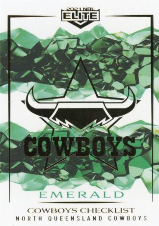 2021 NRL Elite Emerald Mojo - ME073 North Queensland Cowboys Checklist