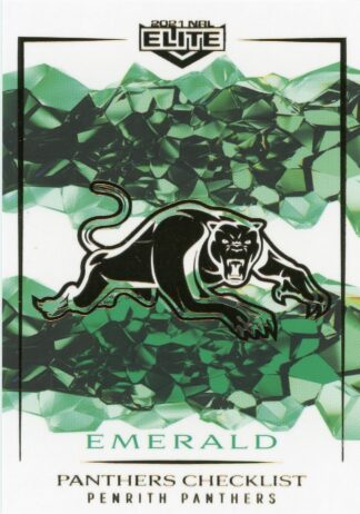 2021 NRL Elite Emerald Mojo - ME091 Penrith Panthers Checklist