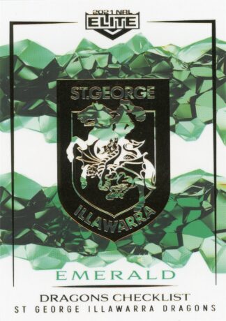 2021 NRL Elite Emerald Mojo - ME109 St George Illawarra Dragons Checklist
