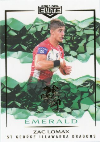 2021 NRL Elite Emerald Mojo - ME114 Zac Lomax St George Illawarra Dragons