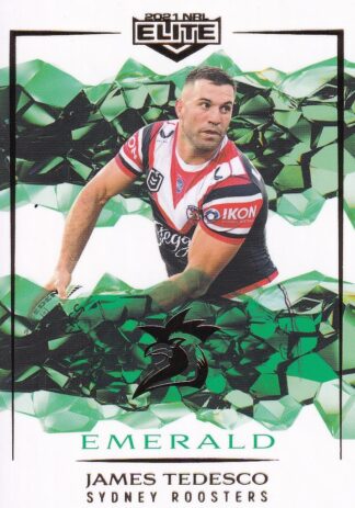 2021 NRL Elite Emerald Mojo - ME124 James Tedesco Sydney Roosters