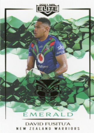 2021 NRL Elite Emerald Mojo - ME129 David Fusitu'a Warriors