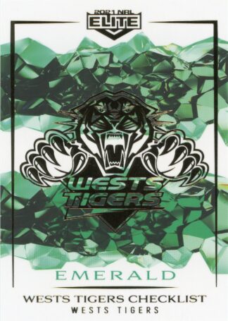 2021 NRL Elite Emerald Mojo - ME136 Wests Tigers Checklist