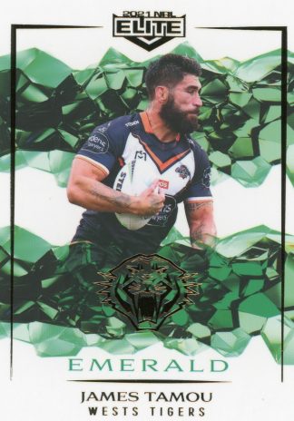 2021 NRL Elite Emerald Mojo - ME144 James Tamou Wests Tigers